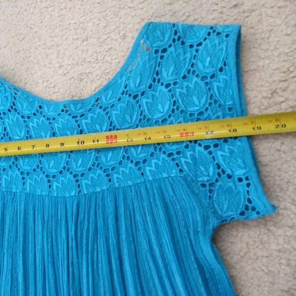 vintage 80s turquoise daydress napdress housedress 🎈HOST PICK🎈 - Picture 4 of 10